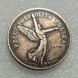 Poland 5 Zlotych Nike 1928  Essai Below Silver Plated Copy Coins (33mm)