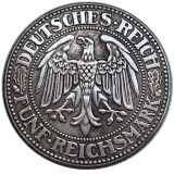 Germany 5 Reichsmark 1930 G Silver Plated Copy Coins(36mm)