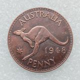 Australia 1 Penny George VI (1937-1954) 12pcs/lot 100% Copper Copy Coins (30.8MM)