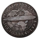 Germany 5 Reichsmark Graf Zeppelin 1930 Silver Plated Copy Coins(36mm)
