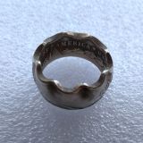Handmade Ring By France Octagonal Coin Silver Plated Copy Coins In Sizes 8-16