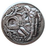 Movable Mechanism Holy Grail Coin USA Hobo Nickel Amazing Art Wandering Removeable Sword Handmade Collectible