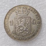 Netherlands 1 Gulden 1898-1909 Wilhelmina Silver Plated Copy Decorative Coin