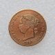 PHILIPPINES 4 Peso 1861 Gold Plated copy coins (21.2mm)