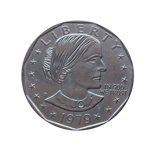 USA 1 Dollar Susan B. Anthony 1979 Dollars Silver Plated Copy Coins