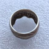 Handmade Ring By France Octagonal Coin Silver Plated Copy Coins In Sizes 8-16