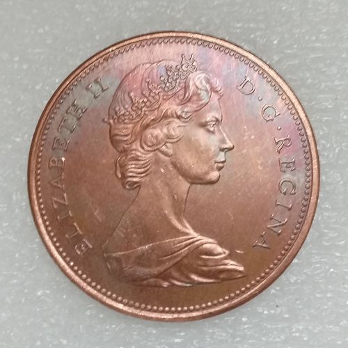 Canada 1 Cent Elizabeth II 1967 100% Copper Copy Coins