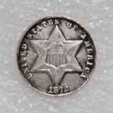 US Three Cents 1859-1873 Silver Plated Copy Coin