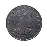 USA 1 Dollar Susan B. Anthony 1980 Dollars Silver Plated Copy Coins