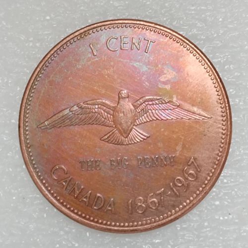 Canada 1 Cent Elizabeth II 1967 100% Copper Copy Coins