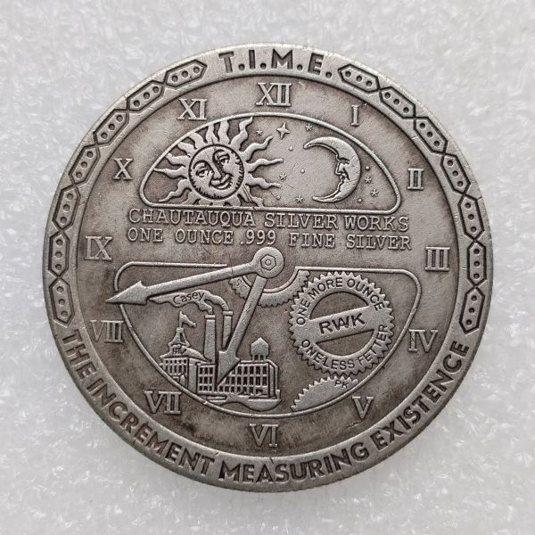 HB(247)HOBO US Morgan Silver Plated Dollar skull zombie skeleton Copy Coin