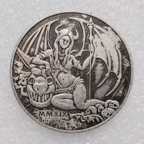 HB(236)HOBO US Morgan Silver Plated Dollar skull zombie skeleton Copy Coin