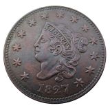 US 1827 Coronet Head Cent Copper Copy Coin