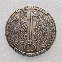HB(239)HOBO US Morgan Silver Plated Dollar skull zombie skeleton Copy Coin HB(239)HOBO US Morgan Silver Plated Dollar skull zombie skeleton Copy Coin