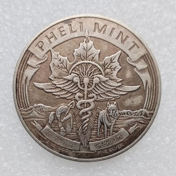 HB(245)HOBO US Morgan Silver Plated Dollar skull zombie skeleton Copy Coin