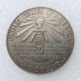 USA Ellis Island Dollar 1986 Silver Plated Copy Coins(38.1mm)
