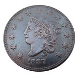 US 1837 Coronet Head Cent Copper Copy Coin