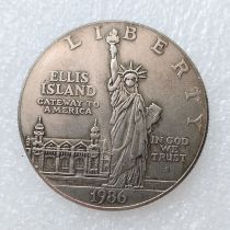 USA Ellis Island Dollar 1986 Silver Plated Copy Coins(38.1mm)