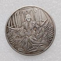 HB(238)HOBO US Morgan Silver Plated Dollar skull zombie skeleton Copy Coin