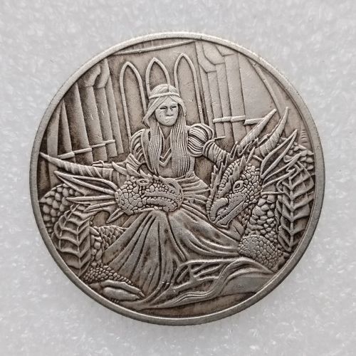 HB(238)HOBO US Morgan Silver Plated Dollar skull zombie skeleton Copy Coin