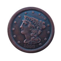 US 1856 Braided Hair Half Cent Copper Copy Coin(23mm)