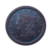 US 1848 Braided Hair Half Cent Copper Copy Coin(23mm)