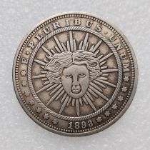 HB(217)HOBO US Morgan Silver Plated Dollar skull zombie skeleton Copy Coin