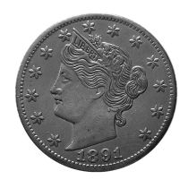 US Five Cents 1891 Liberty Nickel Copy Coins US Five Cents 1891 Liberty Nickel Copy Coins