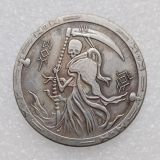 HB(216)HOBO US Morgan Silver Plated Dollar skull zombie skeleton Copy Coin
