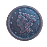 US 1840 Braided Hair Half Cent Copper Copy Coin(23mm)