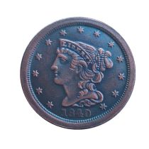 US 1840 Braided Hair Half Cent Copper Copy Coin(23mm) US 1840 Braided Hair Half Cent Copper Copy Coin(23mm)