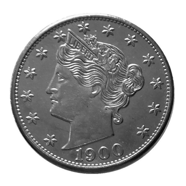 US Five Cents 1900 Liberty Nickel Copy Coins