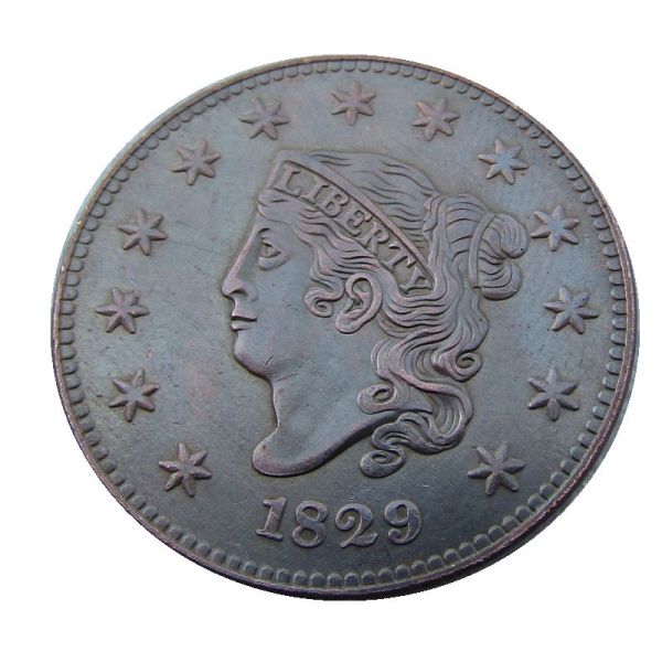 US 1829 Coronet Head Cent Copper Copy Coin