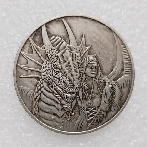 HB(237)HOBO US Morgan Silver Plated Dollar skull zombie skeleton Copy Coin