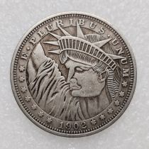 HB(246)HOBO US Morgan Silver Plated Dollar skull zombie skeleton Copy Coin