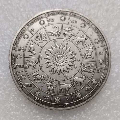 HB(258)HOBO US Morgan Silver Plated Dollar skull zombie skeleton Copy Coin