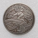 HB(235)HOBO US Morgan Silver Plated Dollar skull zombie skeleton Copy Coin