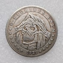 HB(213)HOBO US Morgan Silver Plated Dollar skull zombie skeleton Copy Coin