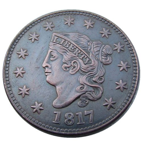 Copy US 1817 Coronet Head Cent Copper Copy Coin
