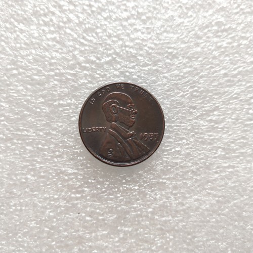 US(16) Hobo Nickel 1955 Double Lincoln Wheat Penny Pressed Copy Coin