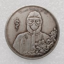 HB(254)HOBO US Morgan Silver Plated Dollar skull zombie skeleton Copy Coin