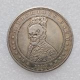 HB(214)HOBO US Morgan Silver Plated Dollar skull zombie skeleton Copy Coin