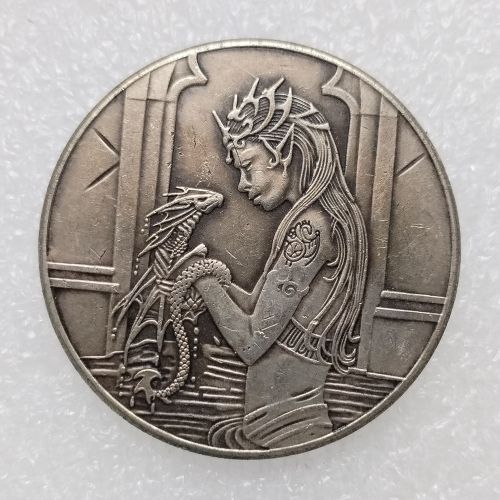 HB(248)HOBO US Morgan Silver Plated Dollar skull zombie skeleton Copy Coin