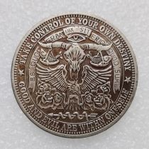 HB(211)HOBO US Morgan Silver Plated Dollar skull zombie skeleton Copy Coin