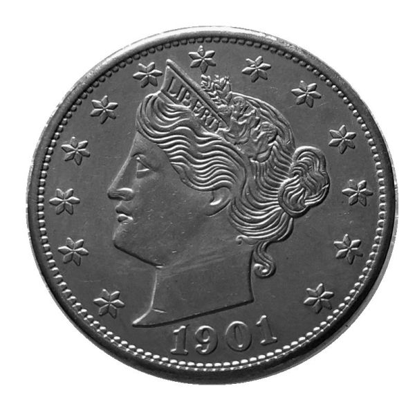 US Five Cents 1901 Liberty Nickel Copy Coins