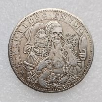 HB(215)HOBO US Morgan Silver Plated Dollar skull zombie skeleton Copy Coin