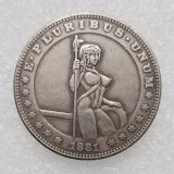 HB(266)HOBO US Morgan Silver Plated Dollar skull zombie skeleton Copy Coin