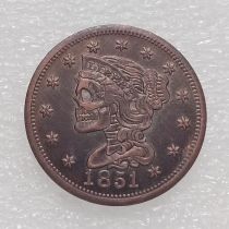 US Hobo Nickel 1851 Large One Cent Pressed Copy Coin US Hobo Nickel 1851 Large One Cent Pressed Copy Coin