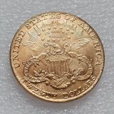 US 1859 Liberty Head TWENTY DOLLARS  Gold Plated Copy Coin