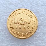 US 1849 Private and Territorial $2.5 GOLD DOLLAR Gold Plated Coin Copy